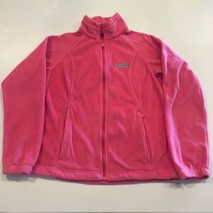 Youth Columbia Vibrant Pink Fleece Jacket